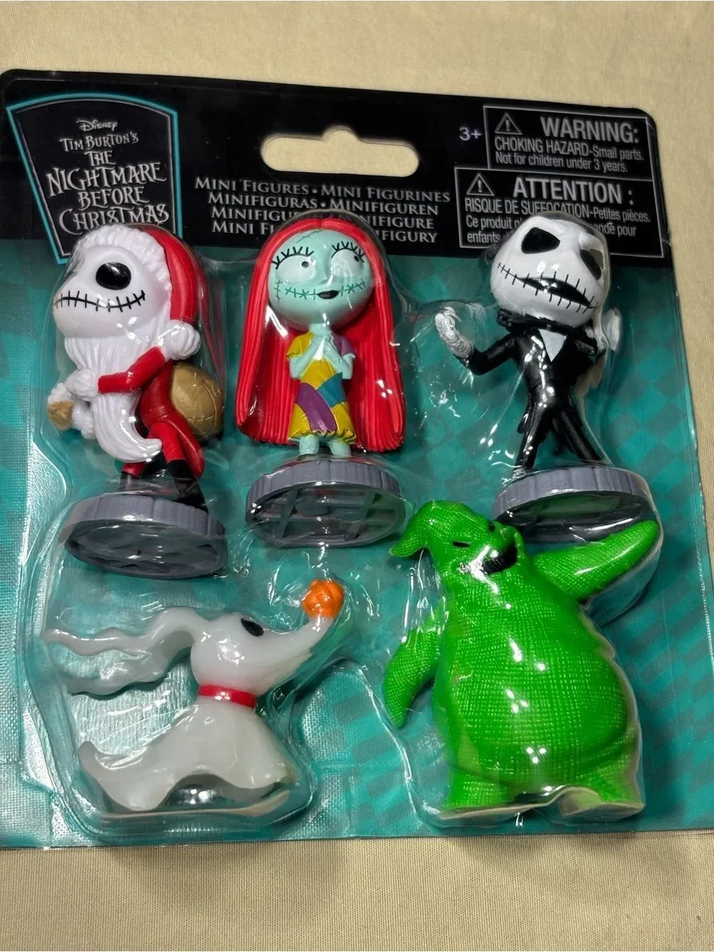 New The Nightmare Before Christmas 5-Pack Mini Figures - Red, Green, White